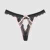 Rosalind Satin & Lace Trim High-Waist Tanga