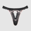 Rosalind Satin & Lace Trim High-Waist Tanga