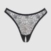 Melrose Embroidered Crotchless Tanga