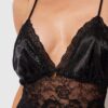 Elisa Satin & Lace Racerback Sleep Romper