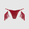 Hendrix Faux Leather Thong With Detachable Fringe