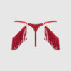 Hendrix Faux Leather Thong With Detachable Fringe