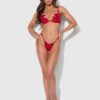 Hendrix Faux Leather Thong With Detachable Fringe