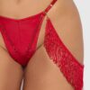Hendrix Faux Leather Thong With Detachable Fringe
