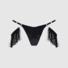 Hendrix Faux Leather Thong With Detachable Fringe