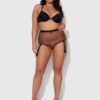Pia Mesh Cutout & High-Waist Garter Panty