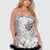 Scarlett Satin & Feather Sleep Slip