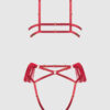Hendrix Faux Leather & Fringe Crotchless Teddy