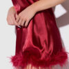 Scarlett Satin & Feather Sleep Slip