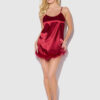 Scarlett Satin & Feather Sleep Slip