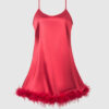 Scarlett Satin & Feather Sleep Slip