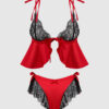 Scarlett Satin Sleep Tie Cami & Shorty Set