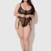 Luella Hook & Eye Front Strappy Lace Teddy