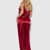 Scarlett Satin Sleep Cami & Long Pant With Feather Trim