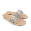 Clarissa Rhinestone Flat Sandal