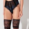 Harlow Embroidered Mesh Lace Up Backless Cheeky