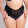 Harlow Embroidered Mesh Lace Up Backless Cheeky
