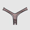 Alanza Ultra Fine Mesh Open Crotch Thong with Garters