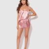 Richelle V-Neck & Fly Away Back Satin Cami And Short