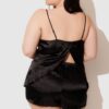Richelle V-Neck & Fly Away Back Satin Cami And Short