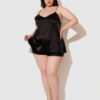Richelle V-Neck & Fly Away Back Satin Cami And Short