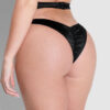 Petra Crotchless Satin Tanga