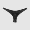 Petra Crotchless Satin Tanga