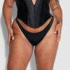 Petra Crotchless Satin Tanga
