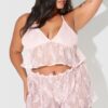 Rosalind Lace & Satin Trimmed Sleep Cami & Shortie