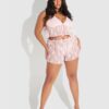Rosalind Lace & Satin Trimmed Sleep Cami & Shortie