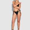 Onyx Double Layer & Lace Swim Cheeky