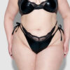Onyx Double Layer & Lace Swim Cheeky