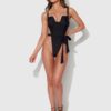 Rising Star Plunge Push Up Swim One Piece with Chain