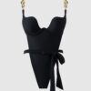 Rising Star Plunge Push Up Swim One Piece with Chain