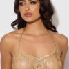 Ziggy Rhinestone Dangle V-Neck Bra